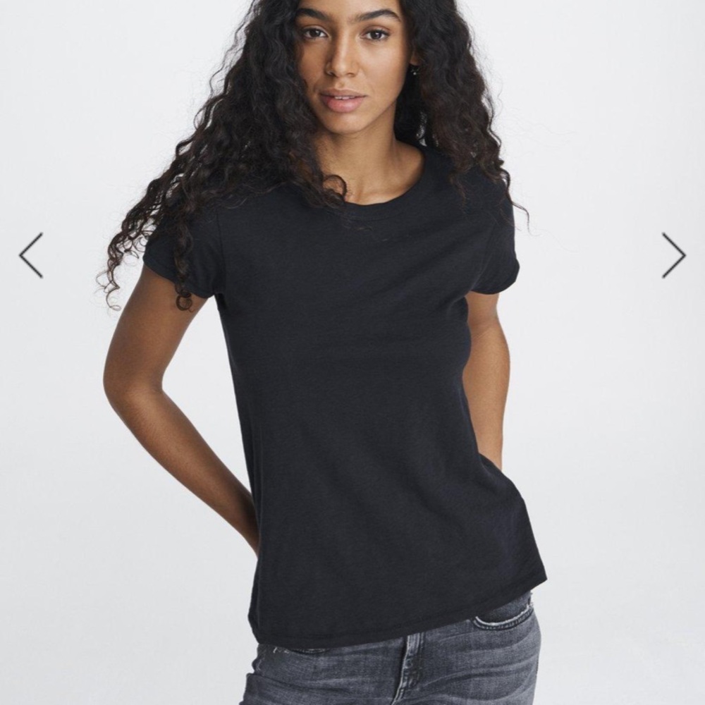 Rag and bone cropped black t-shirt